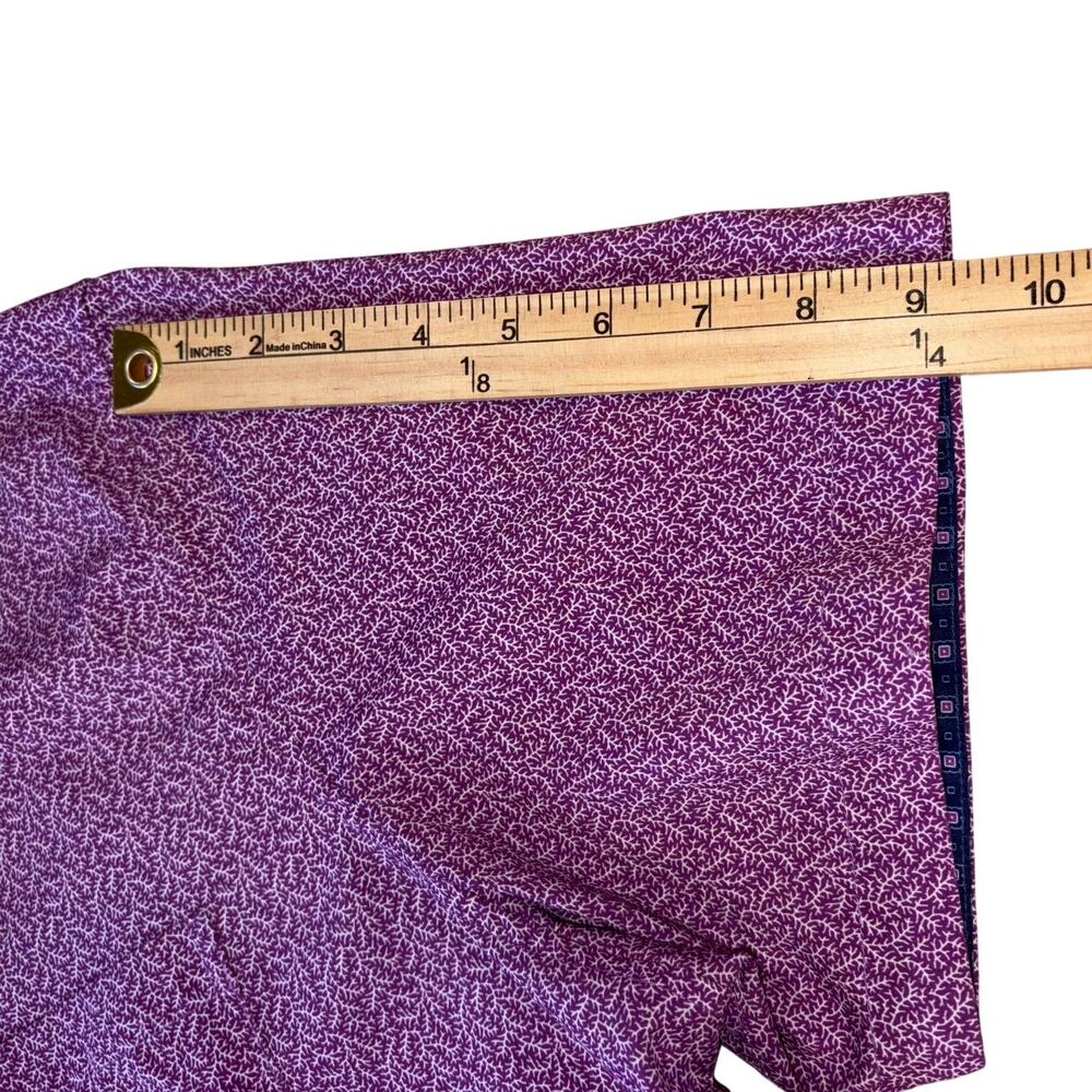 Nick Graham Everywhere Purple Micro Pattern Short Sleeve Stretch Sport Shirt S - Picture 9 of 9